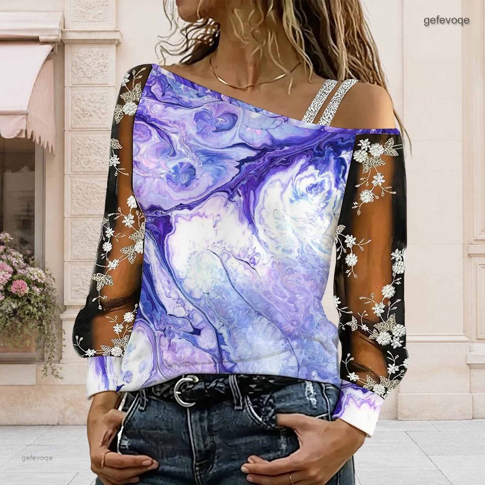 Blouse Off Shoulder - Women Off Shoulder Blouse Asymmetric One
