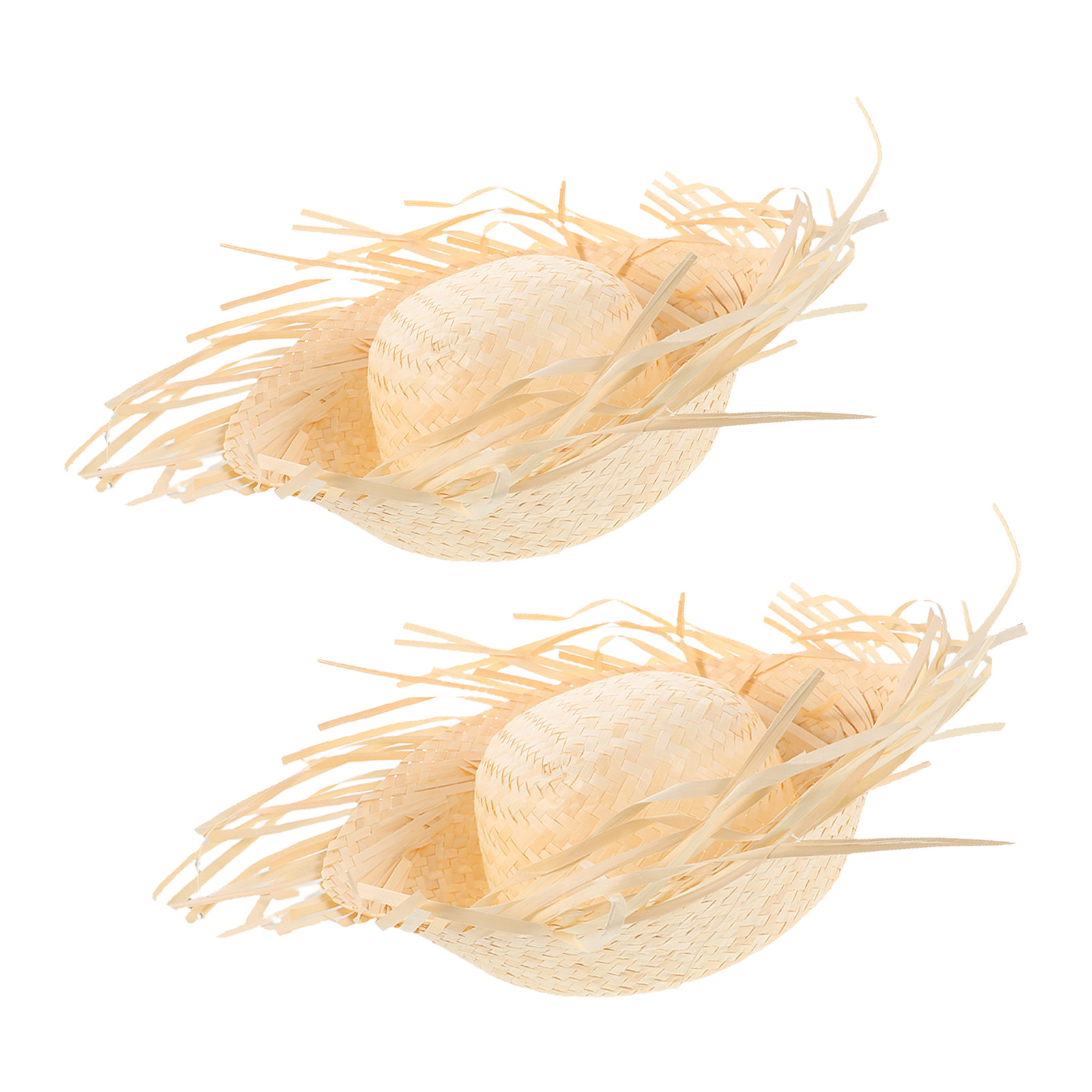 2Pcs Hawaiian Straw Hat Chicke - Hat Floppy Wide ulasan dan harga