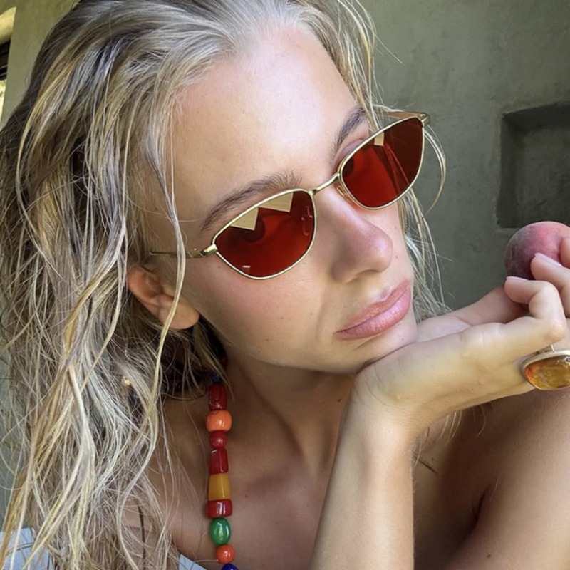Retro Small Frame Cat Eye Meta - Sunglasses Cat Eye ulasan dan harga