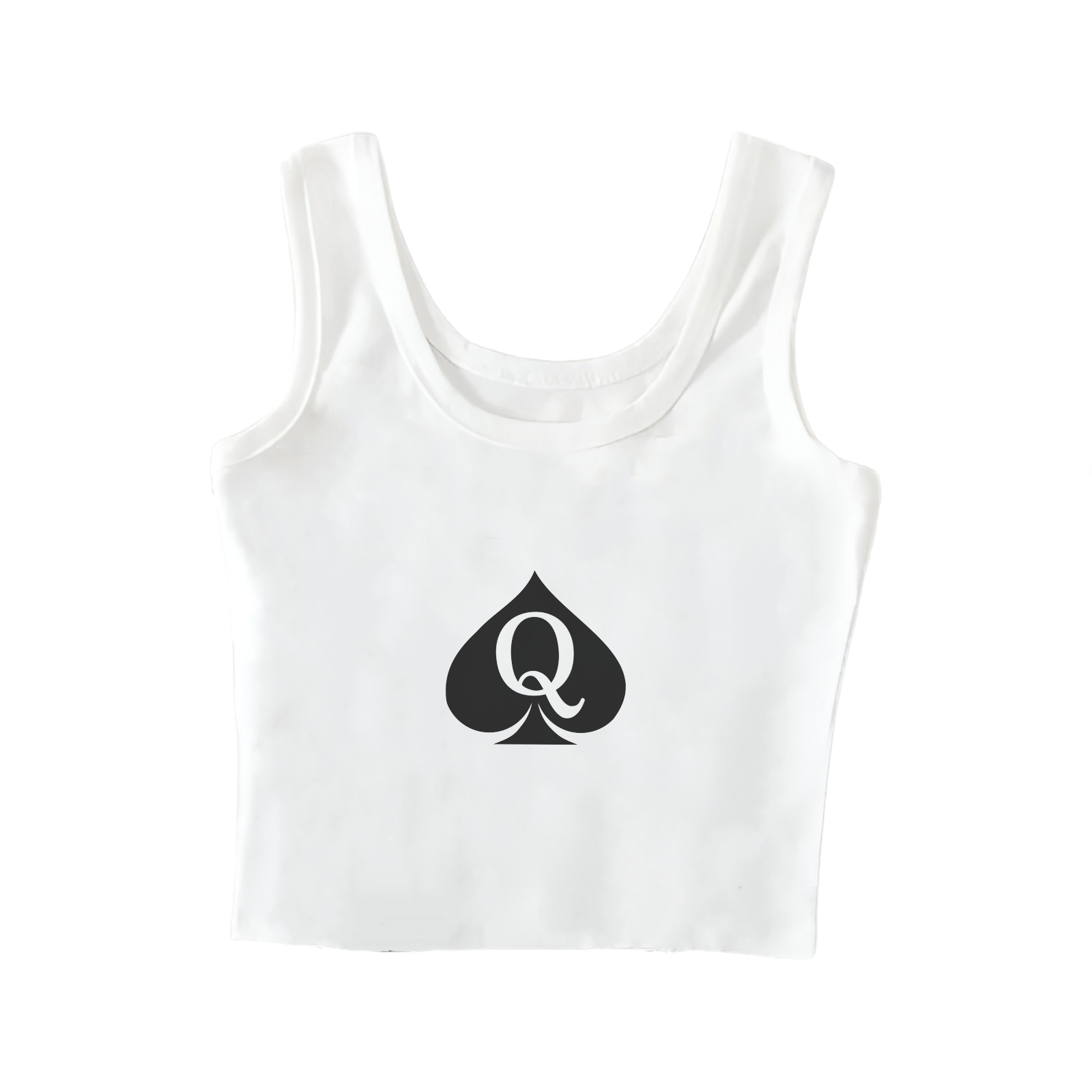 “Queen Of Spade” Womens Double - Crop Top Crochet ulasan dan harga