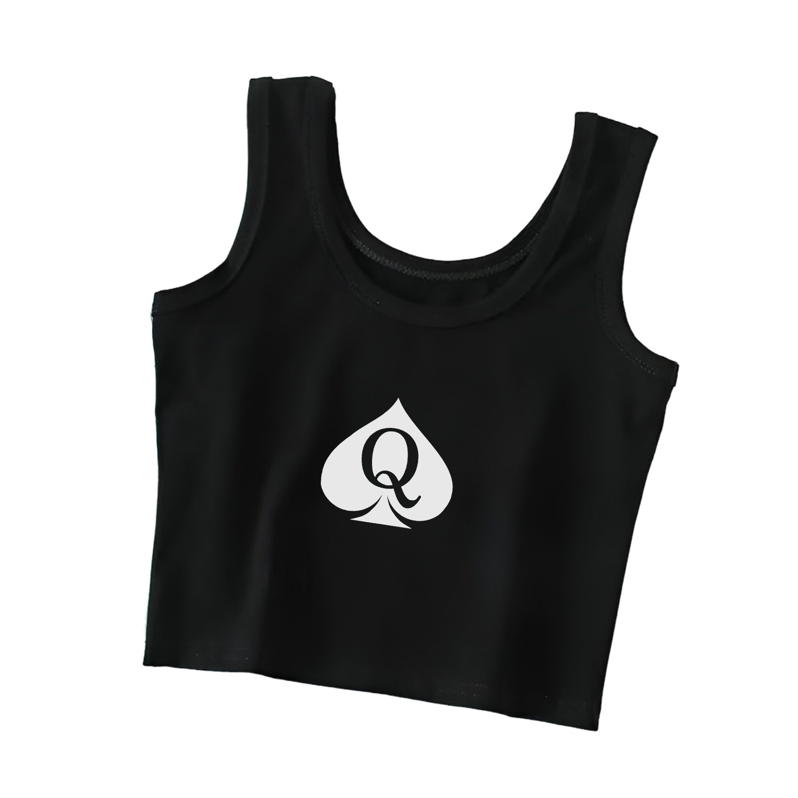 “Queen Of Spade” Womens Double - Crop Top Crochet ulasan dan harga
