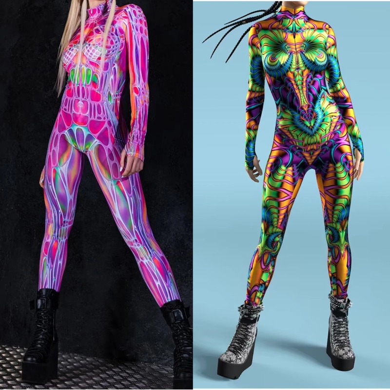2026 Women Cosplay Fashion Lon - Romper Floral Print ulasan dan harga