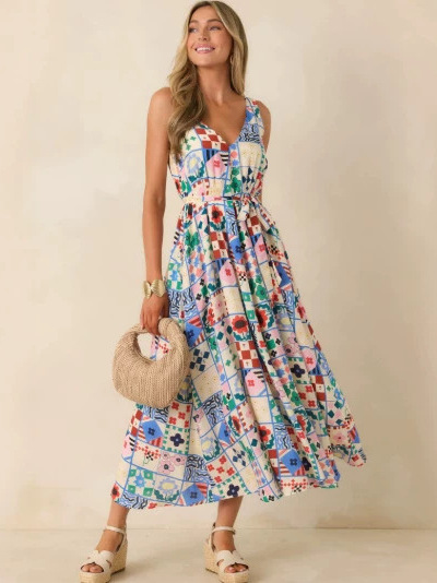 Summer 2026 Large Size Floral  - Linen Dress Wrap ulasan dan harga