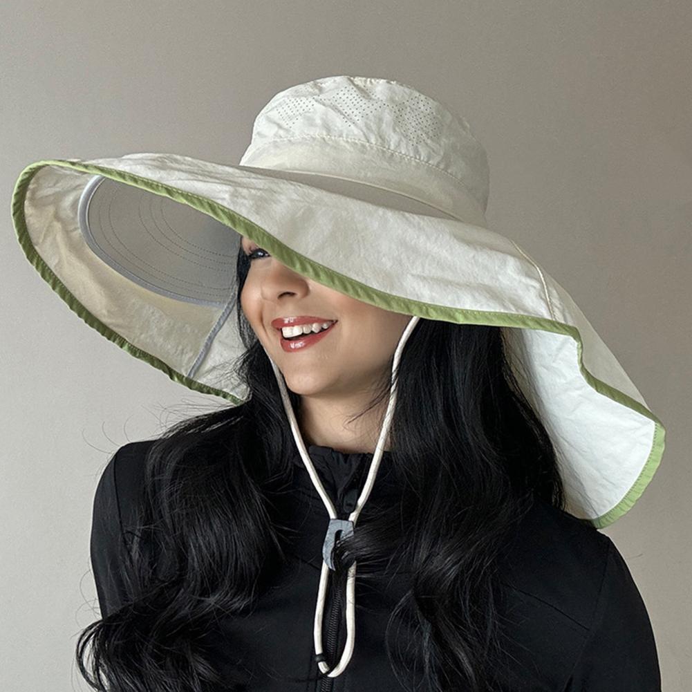 Women Sun Hat with Neck Flap W - Hat Floppy Wide ulasan dan harga