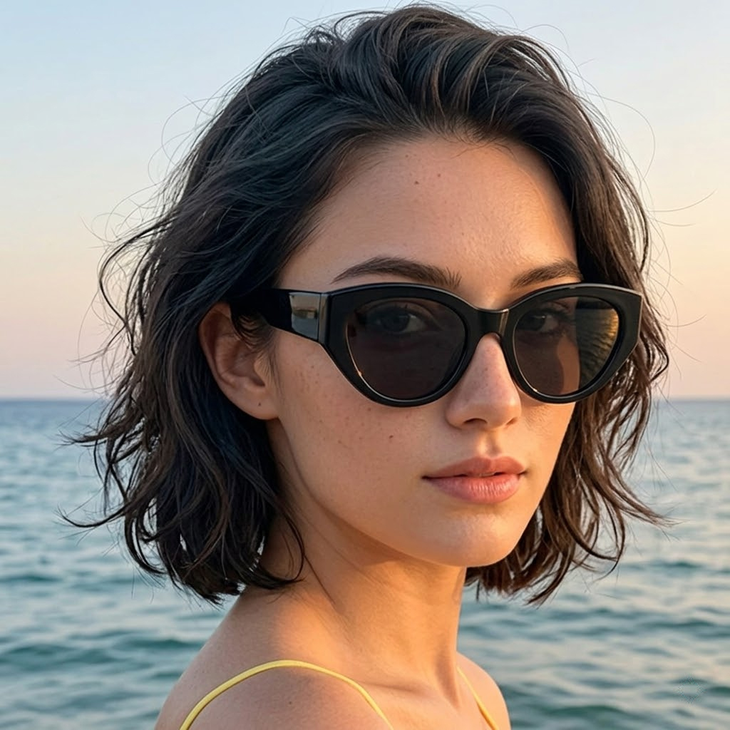 Women Men Classic Cat-Eye Pola - Sunglasses Cat Eye ulasan dan harga