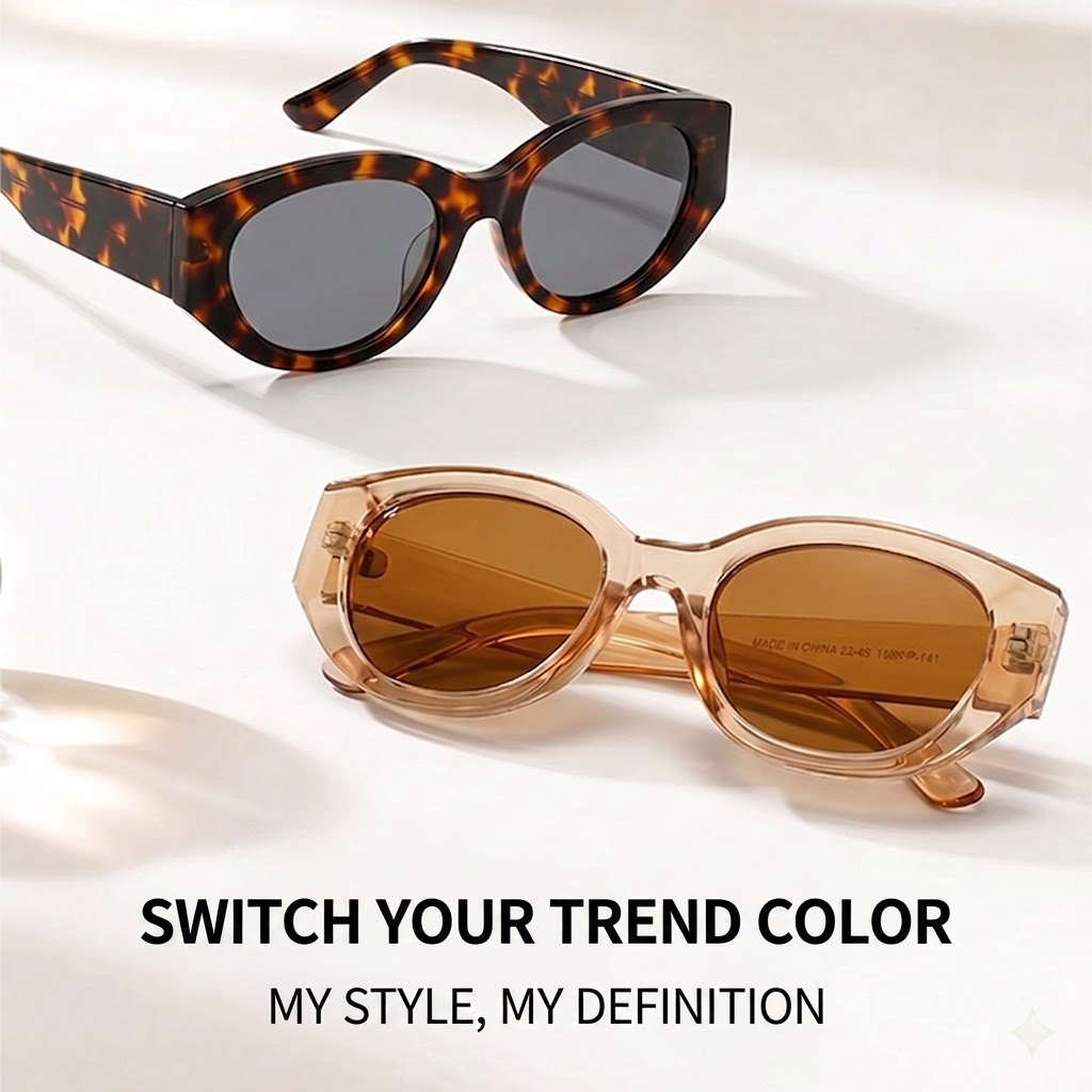 Women Men Classic Cat-Eye Pola - Sunglasses Cat Eye ulasan dan harga