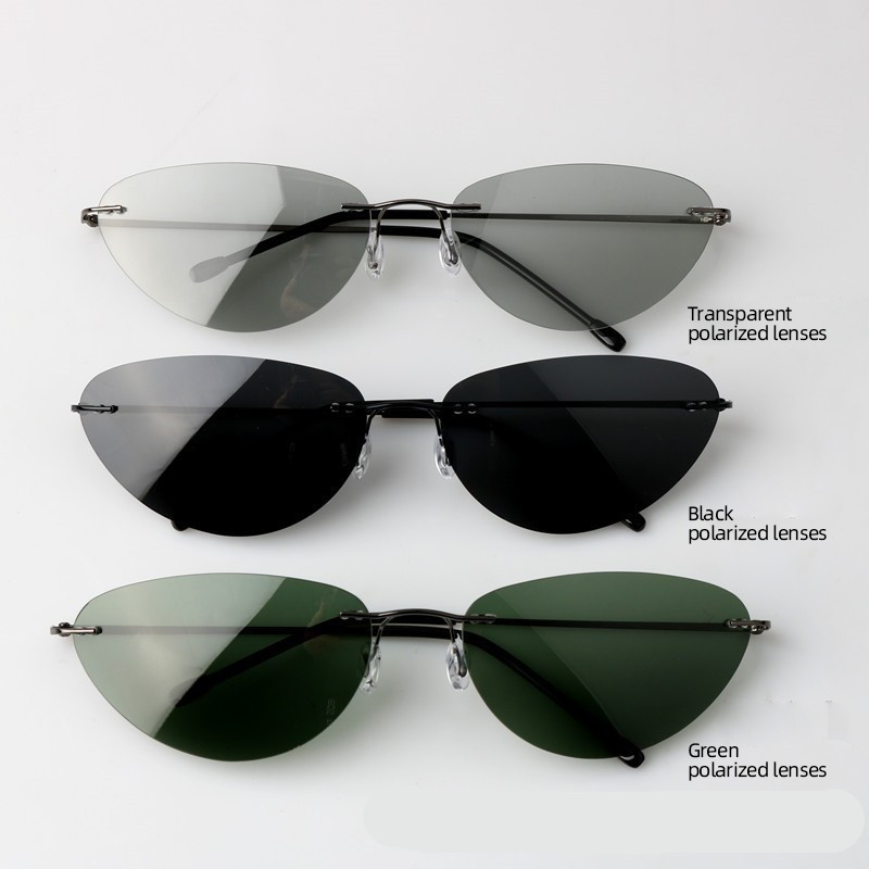 Fashion Rimless Sunglasses, Ca - Sunglasses Cat Eye ulasan dan harga