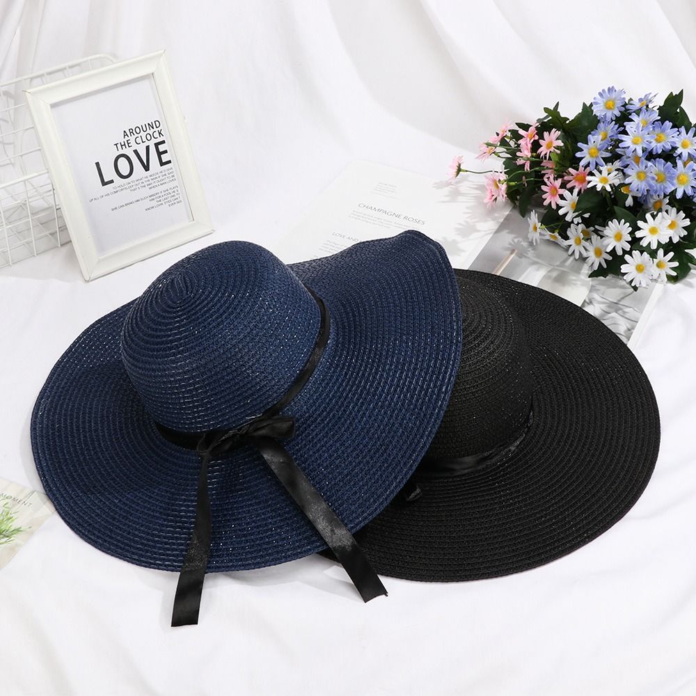 Women Floppy Straw Big Wide Br - Hat Floppy Wide ulasan dan harga