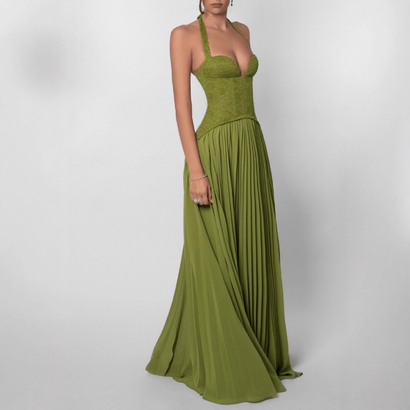 Sexy Low Cut Halter Maxi Dress - Maxi Dress Halter ulasan dan harga