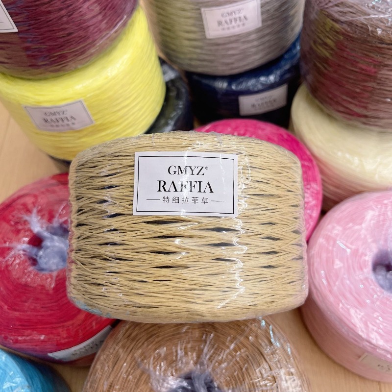 250g/pcs Thin Flat Raffia Yarn - Crochet Bag Raffia ulasan dan harga