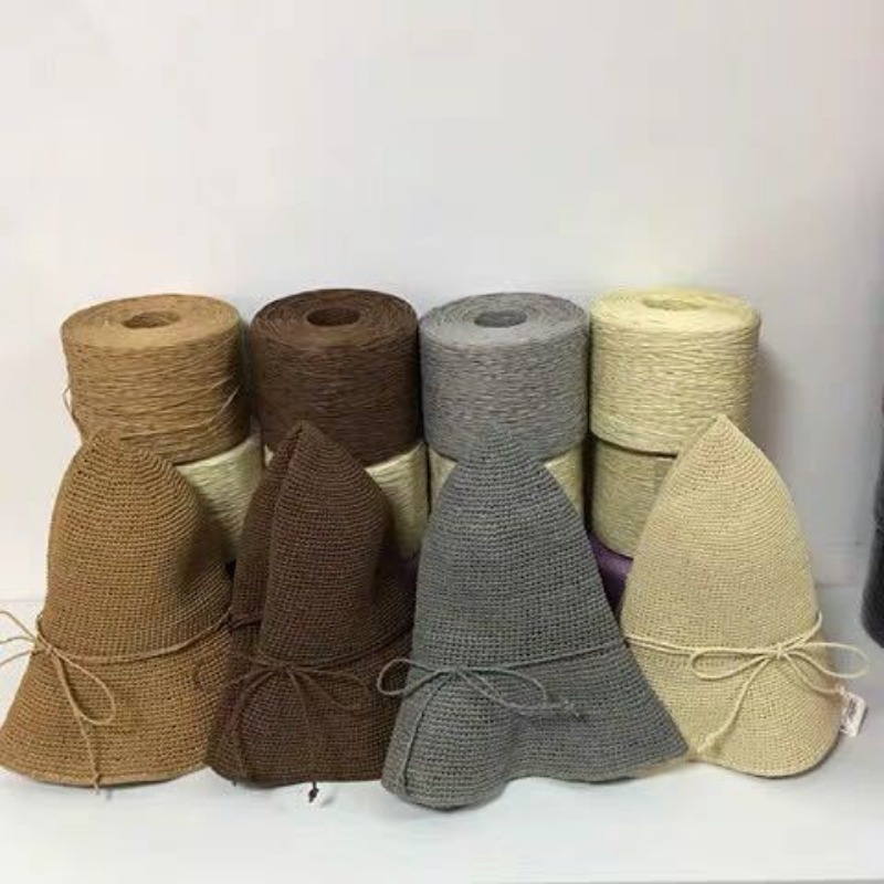 250g/pcs Thin Flat Raffia Yarn - Crochet Bag Raffia ulasan dan harga