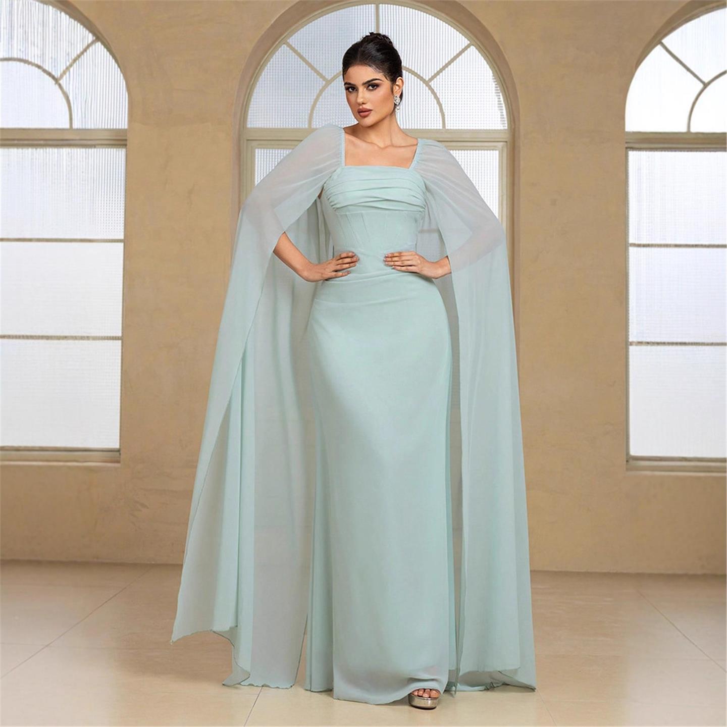 Elegant Long Evening Dress Pur - Linen Dress Wrap ulasan dan harga