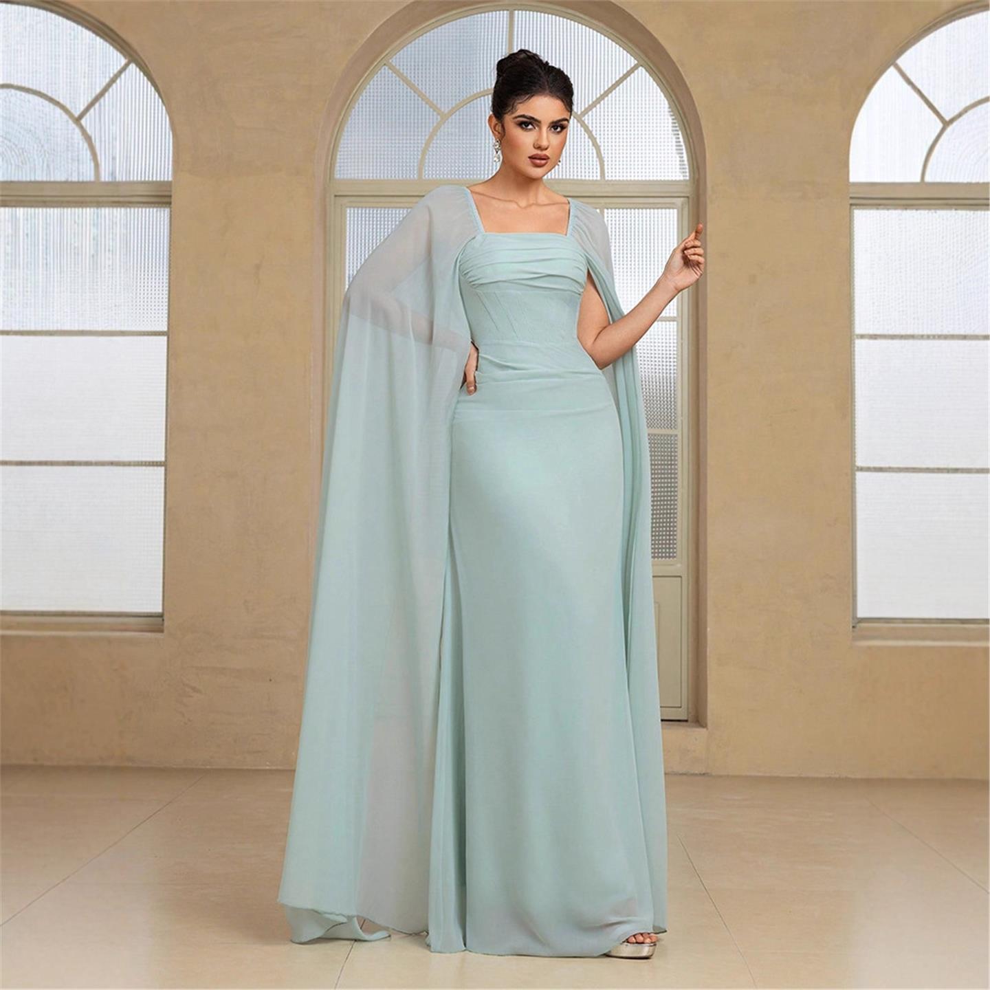 Elegant Long Evening Dress Pur - Linen Dress Wrap ulasan dan harga