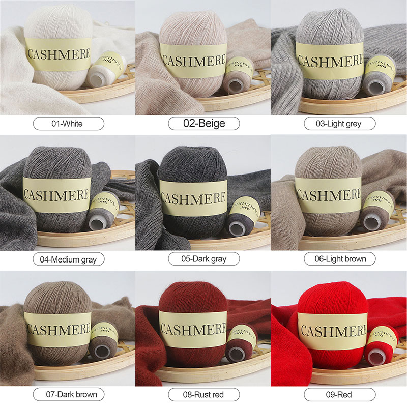 QJH 50+20g Cashmere Yarn Knitt - Crochet Bag Raffia ulasan dan harga